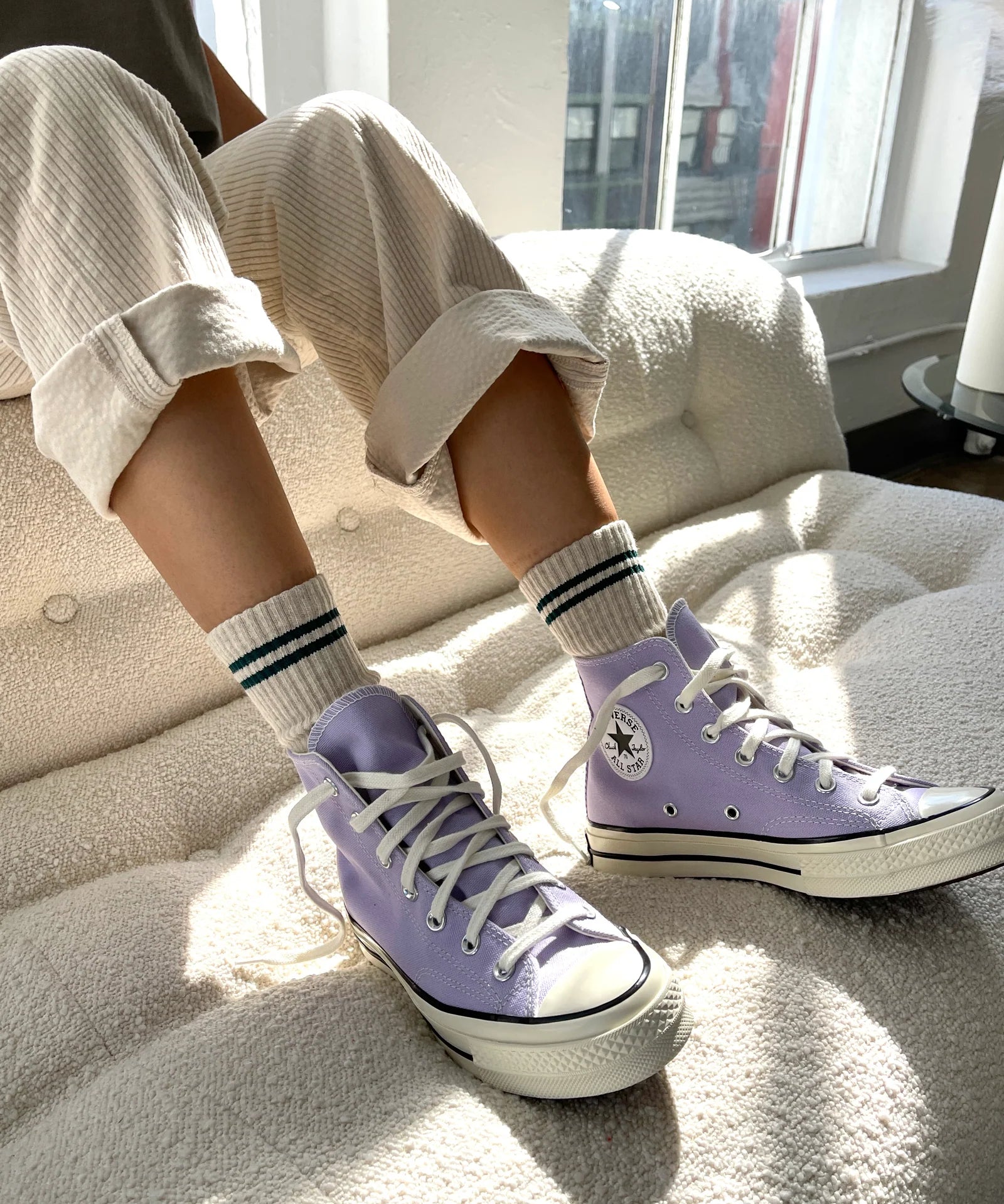 socks - boyfriend - oatmeal