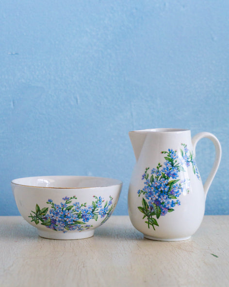 curated - mini staffordshire jug and bowl