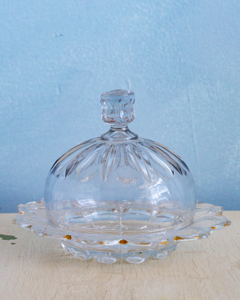 curated - glass candy butterdish