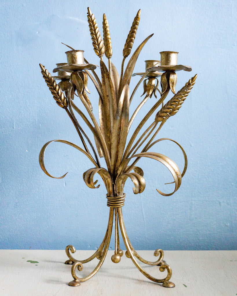 curated - wheat candelabra