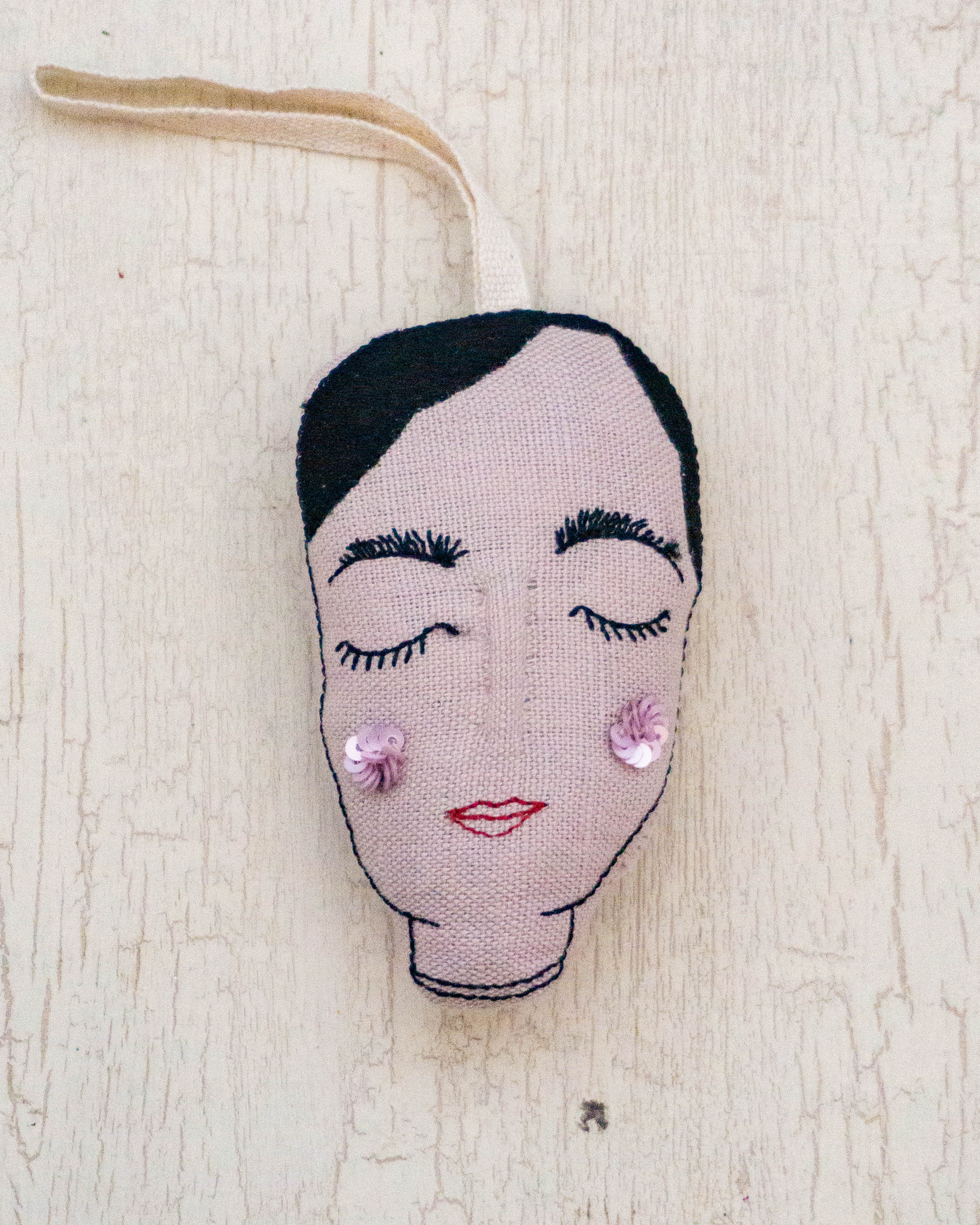 ornament - lavender scented: little face