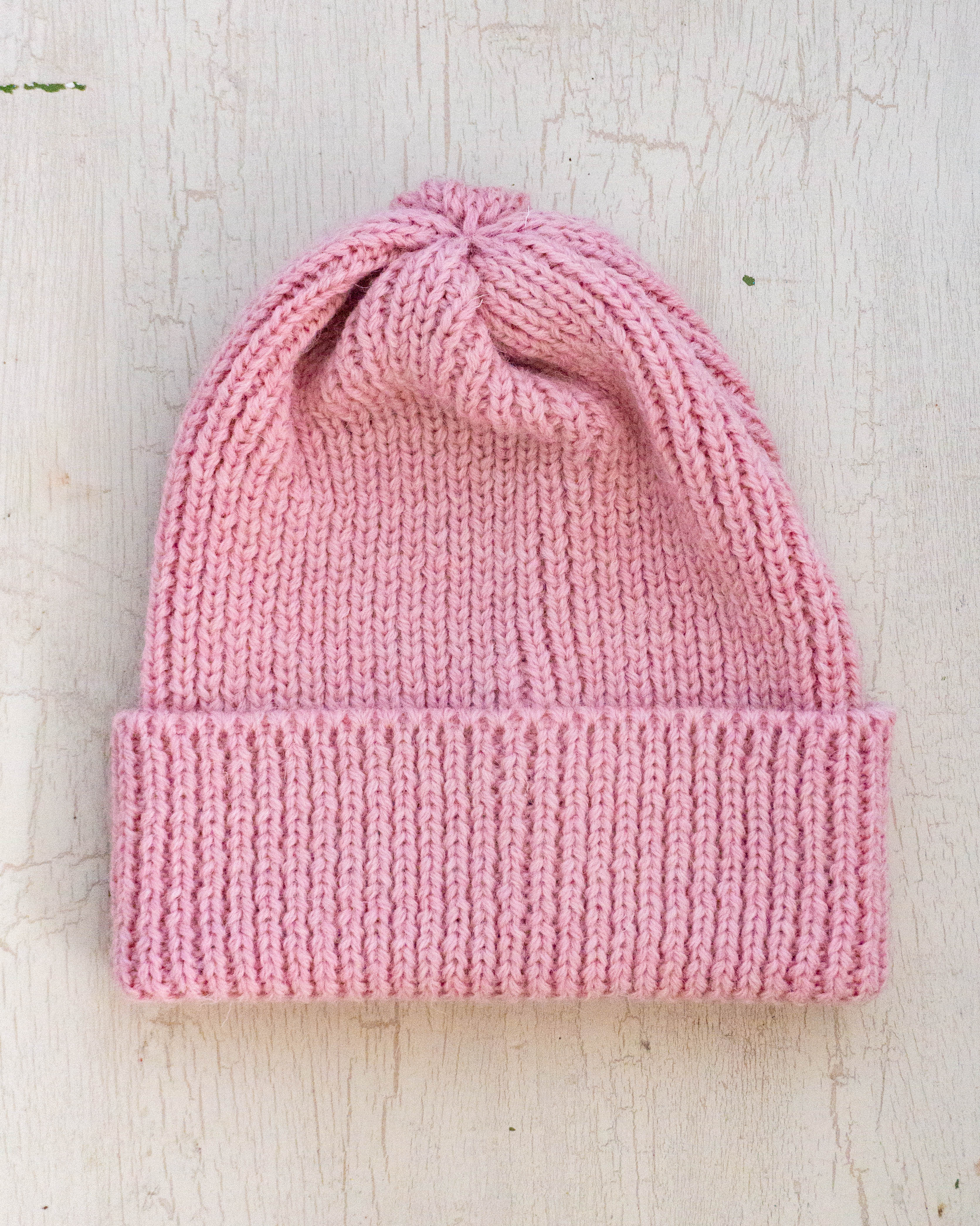 wool toque - rose