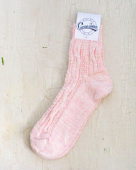 socks - retro knit cotton in soft pink