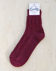 socks - retro knit cotton in wine