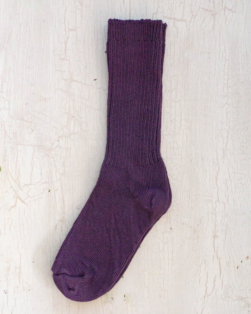 socks - cotton eggplant