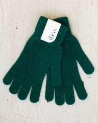 cashmere gloves - forest