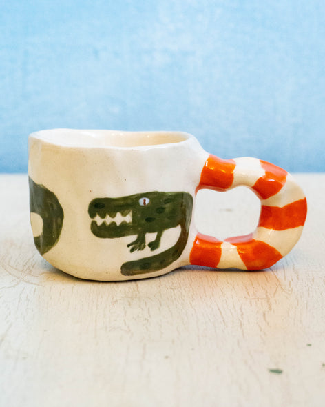 ceramic mug - crocodile