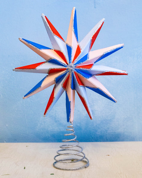 tree topper - pastel twelve point star