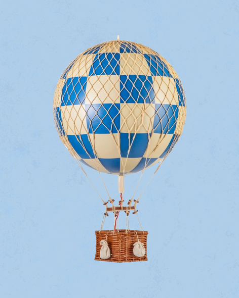 large blue check air balloon