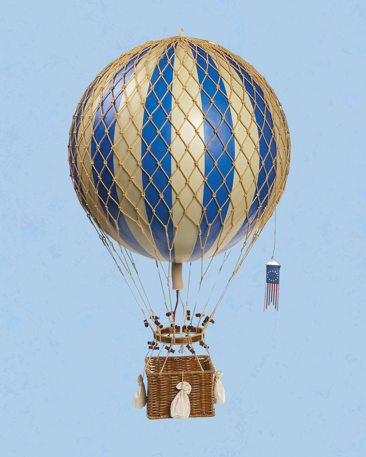 decorative air balloon  - medium - mini blue stripe