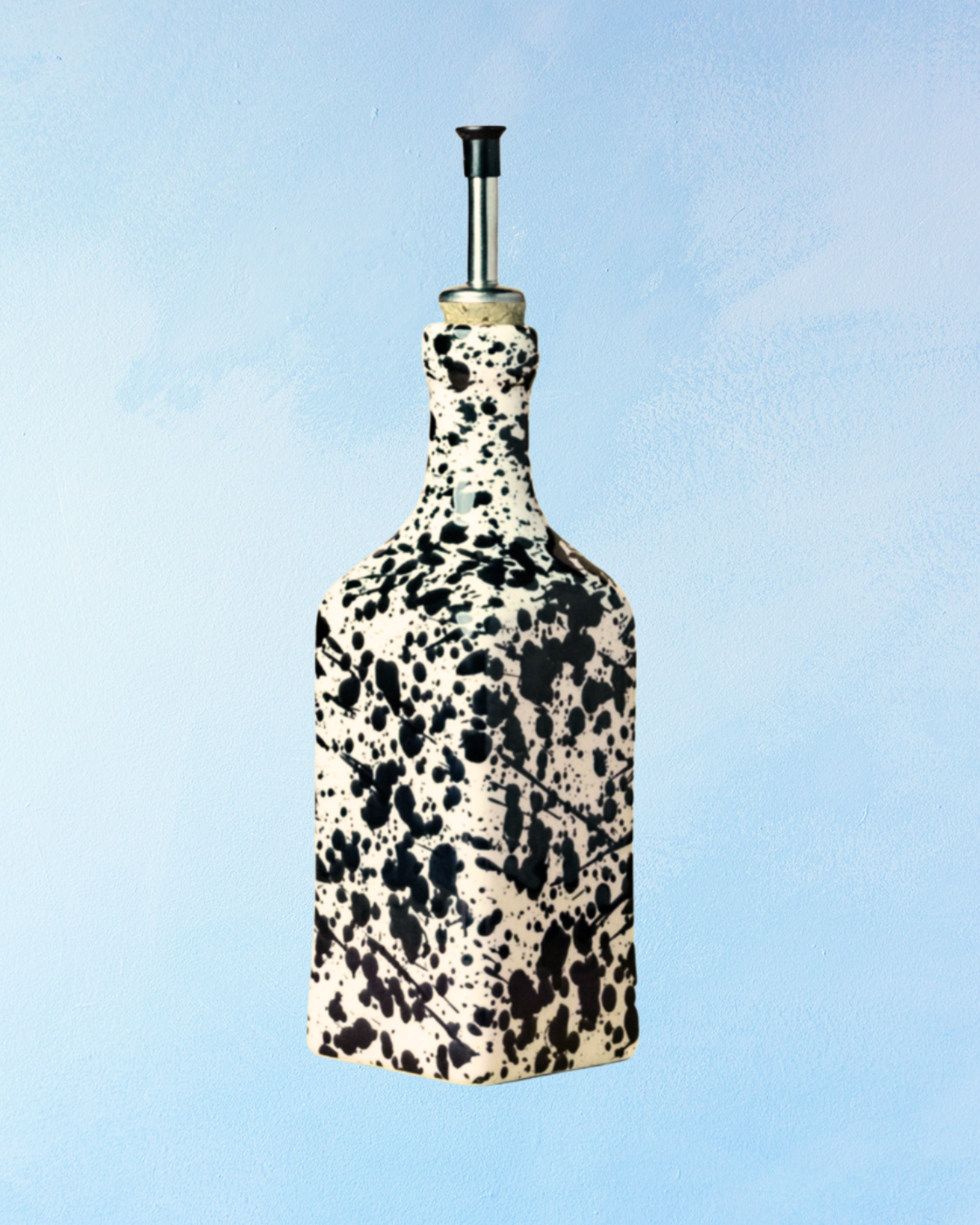 ceramic - splatter black oil dispenser