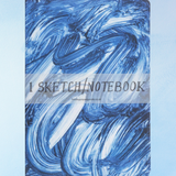 notebook - swooshy blue