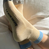 socks - girlfriend - yellow & blue