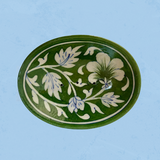 soap dish - oval  -  blue pottery (multiple styles)