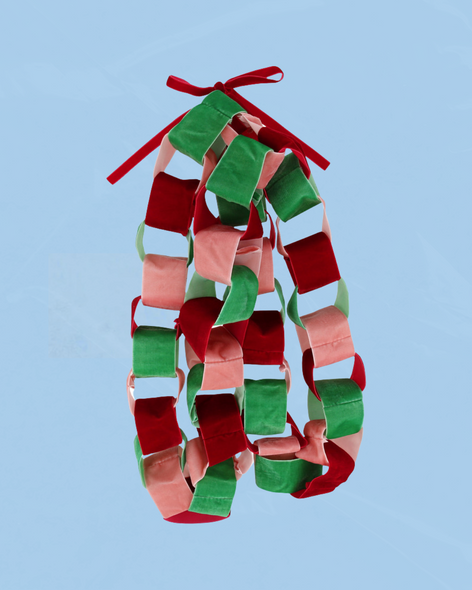 velvet chain link garland