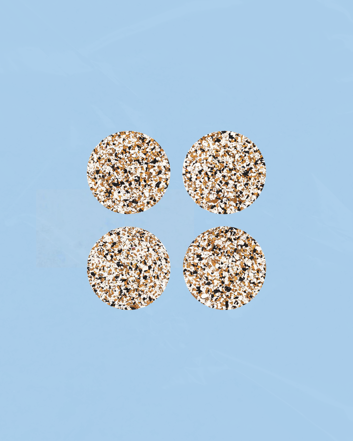 coasters - speckled black cork