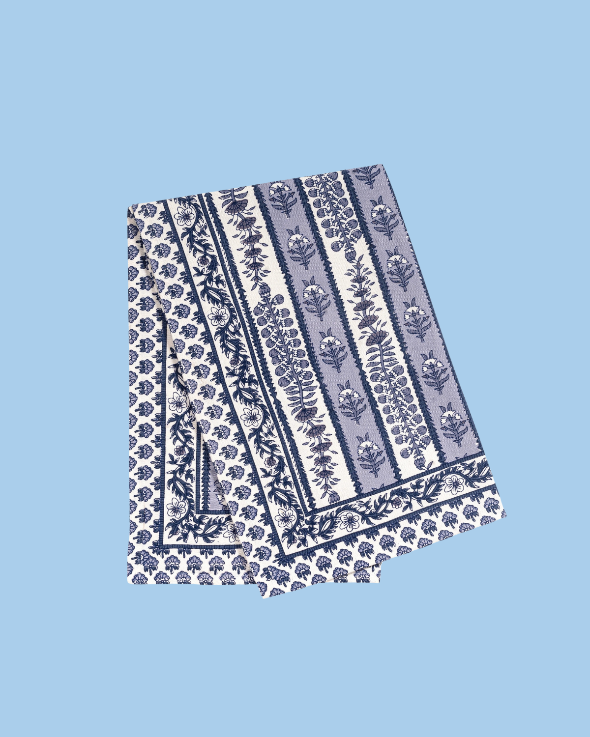 tea towel - avignon blue and marine