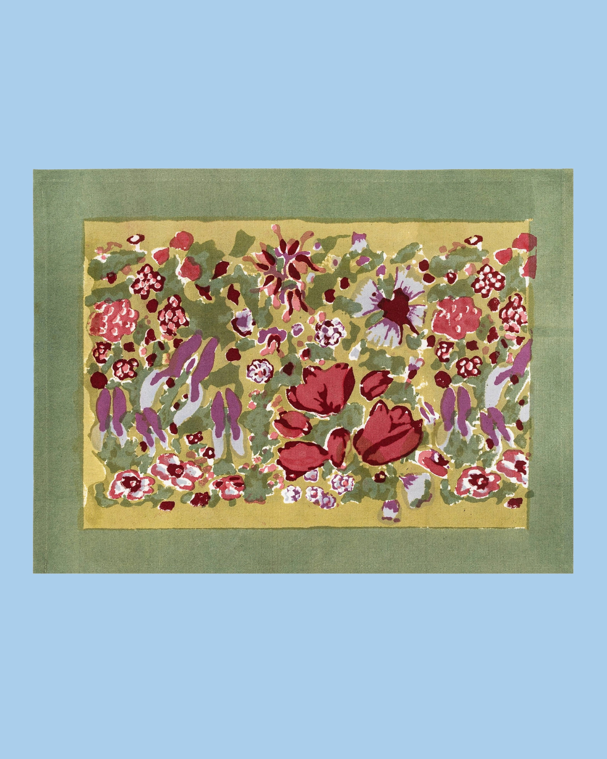 placemats - jardin red and green (set of two)