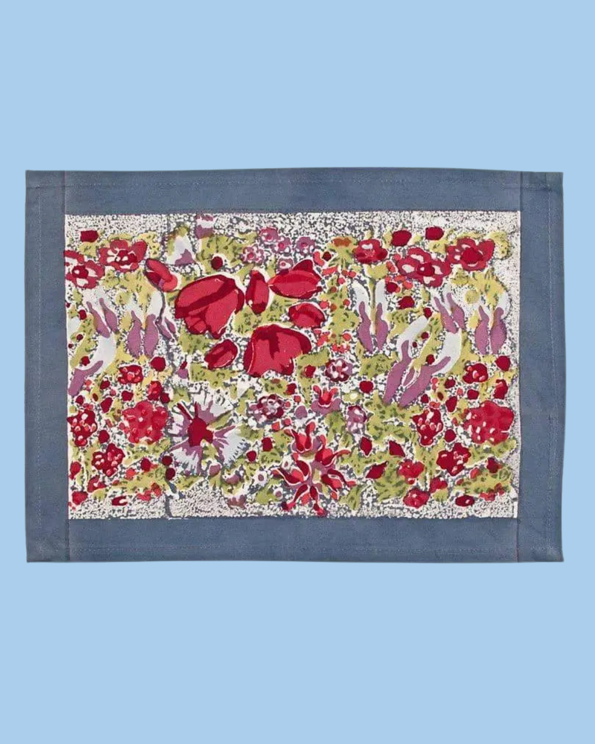 placemats - jardin red and grey