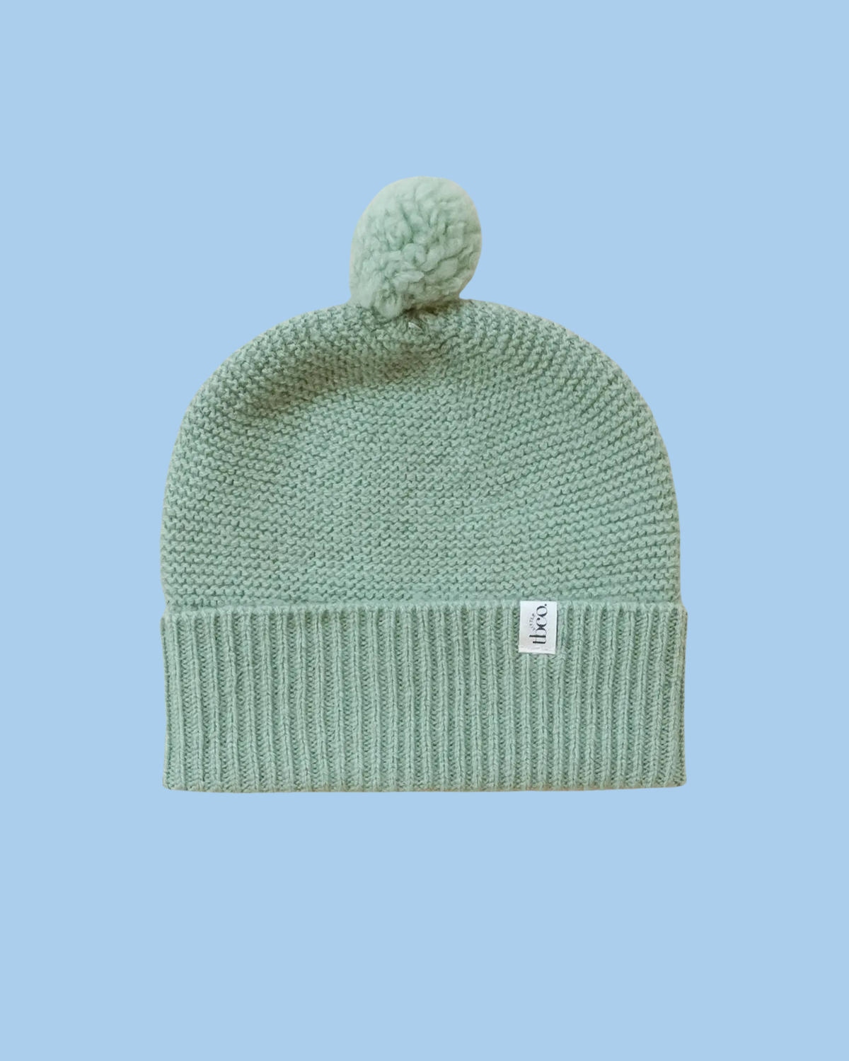 merino wool baby beanie - pistachio