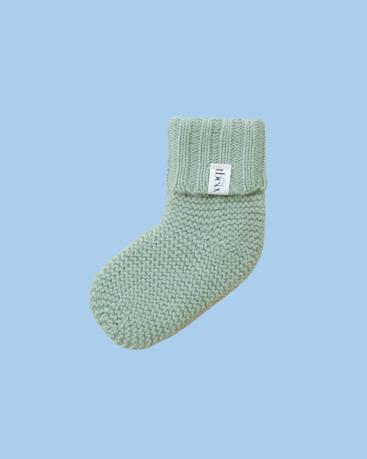 merino wool baby socks - pistachio