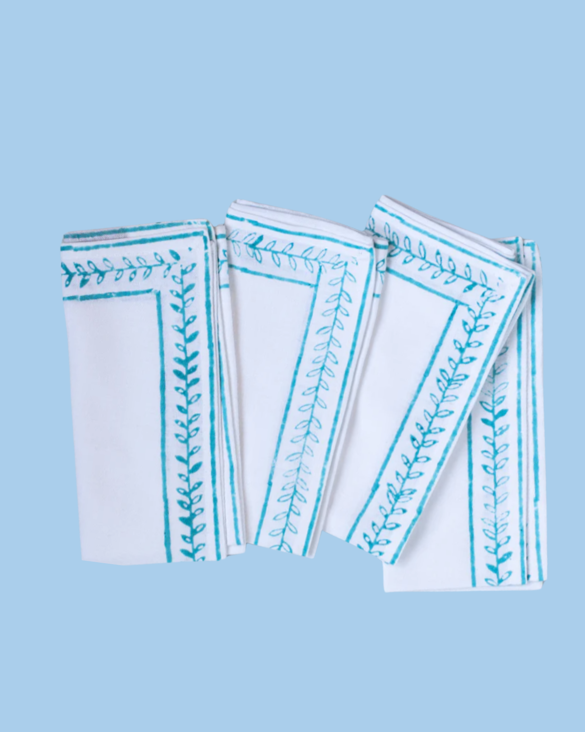 napkins - vine border in saltwater (set of two)