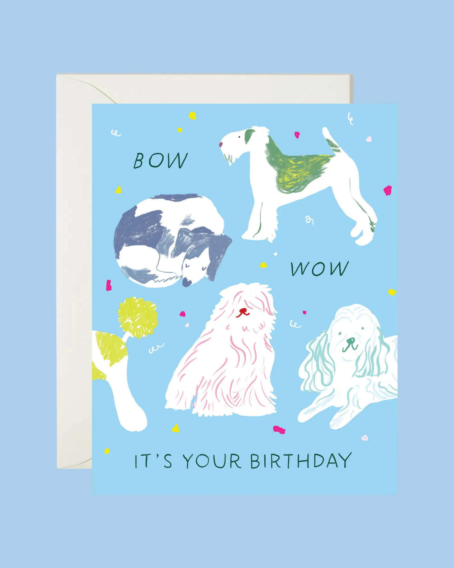 greeting card - bow wow birthday