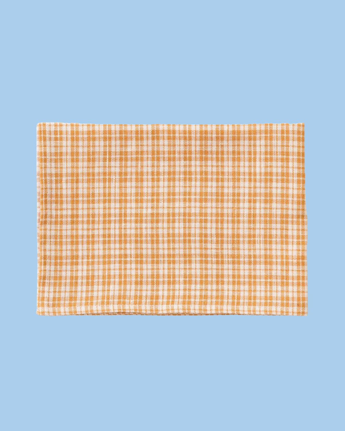 placemats - natural orange check (set of two)