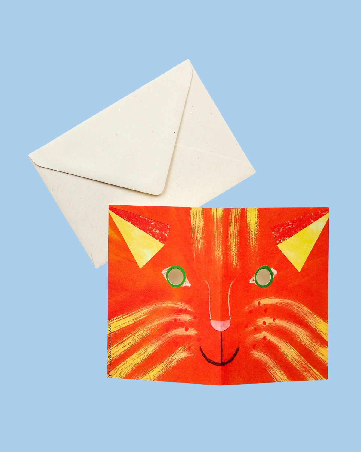 greeting card - cat mask
