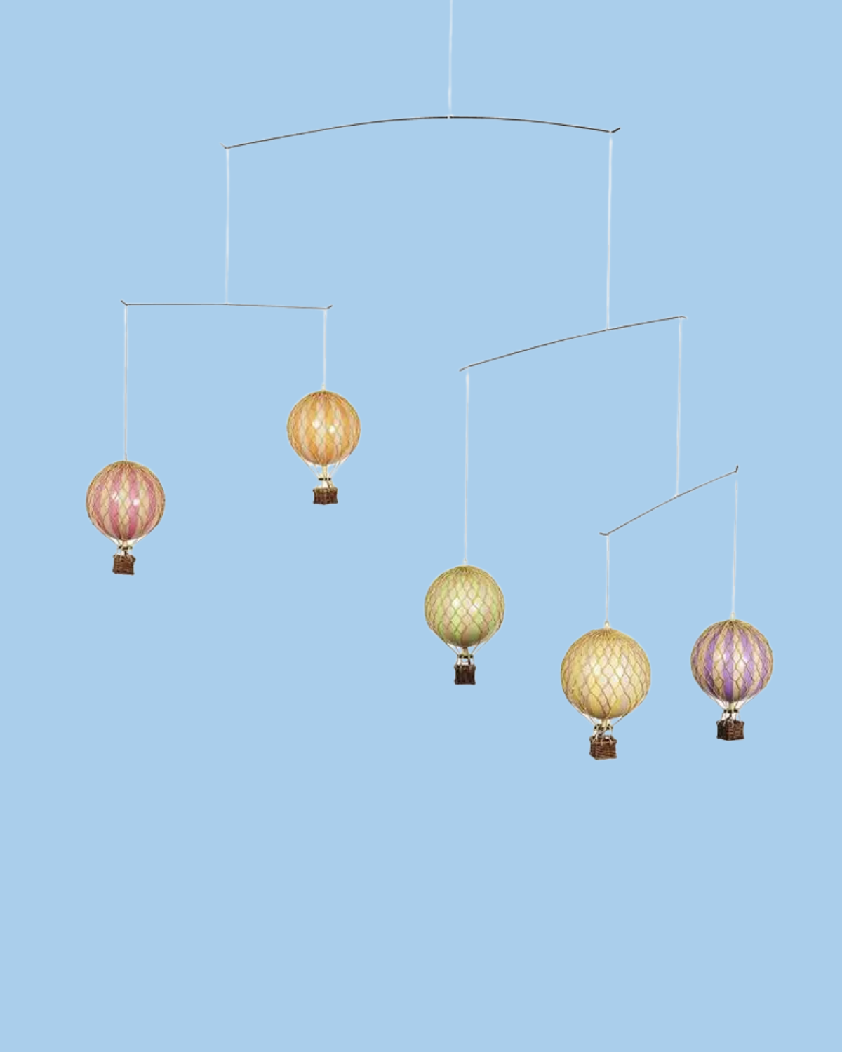 mobile - hot air balloon (pastel)