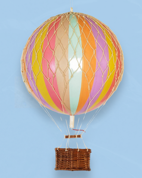 decorative air balloon  - medium - pastel rainbow stripe