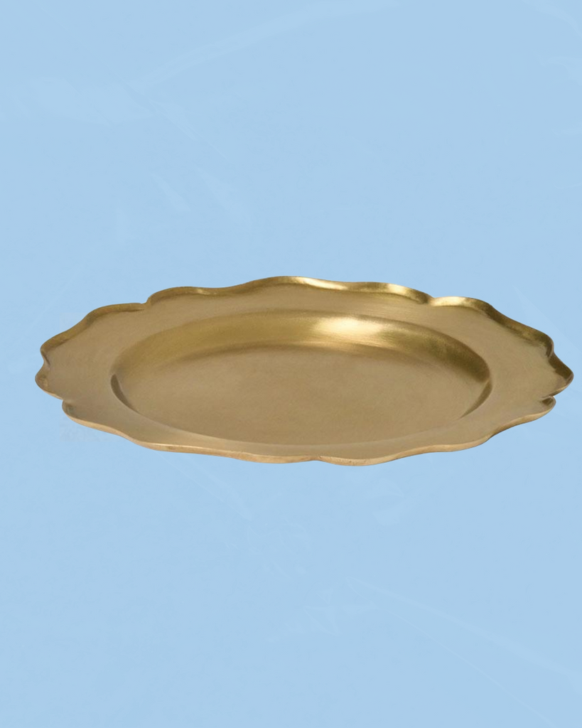 brass petal tray - large