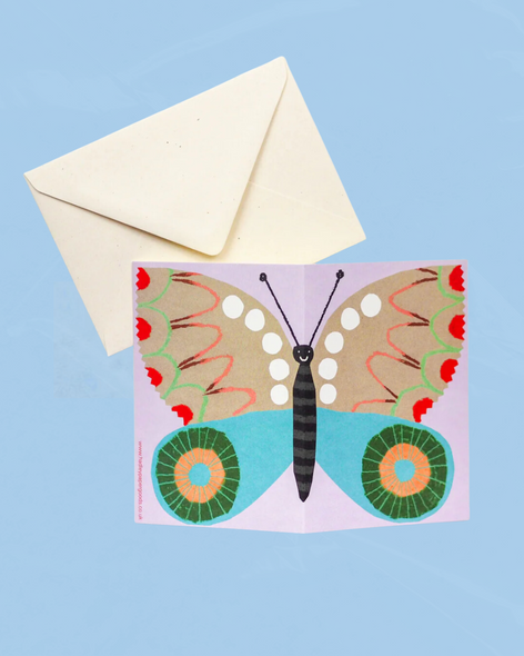 greeting card - purple butterfly