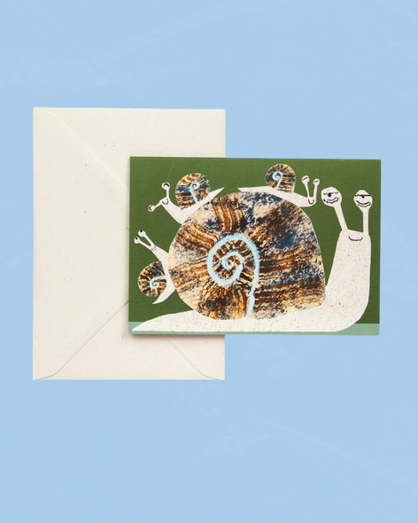 greeting card - snail family