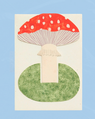 greeting card - toadstool (stand-up)