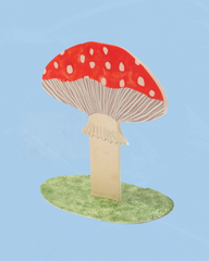 greeting card - toadstool (stand-up)