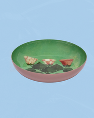 enamel tray - three flowers