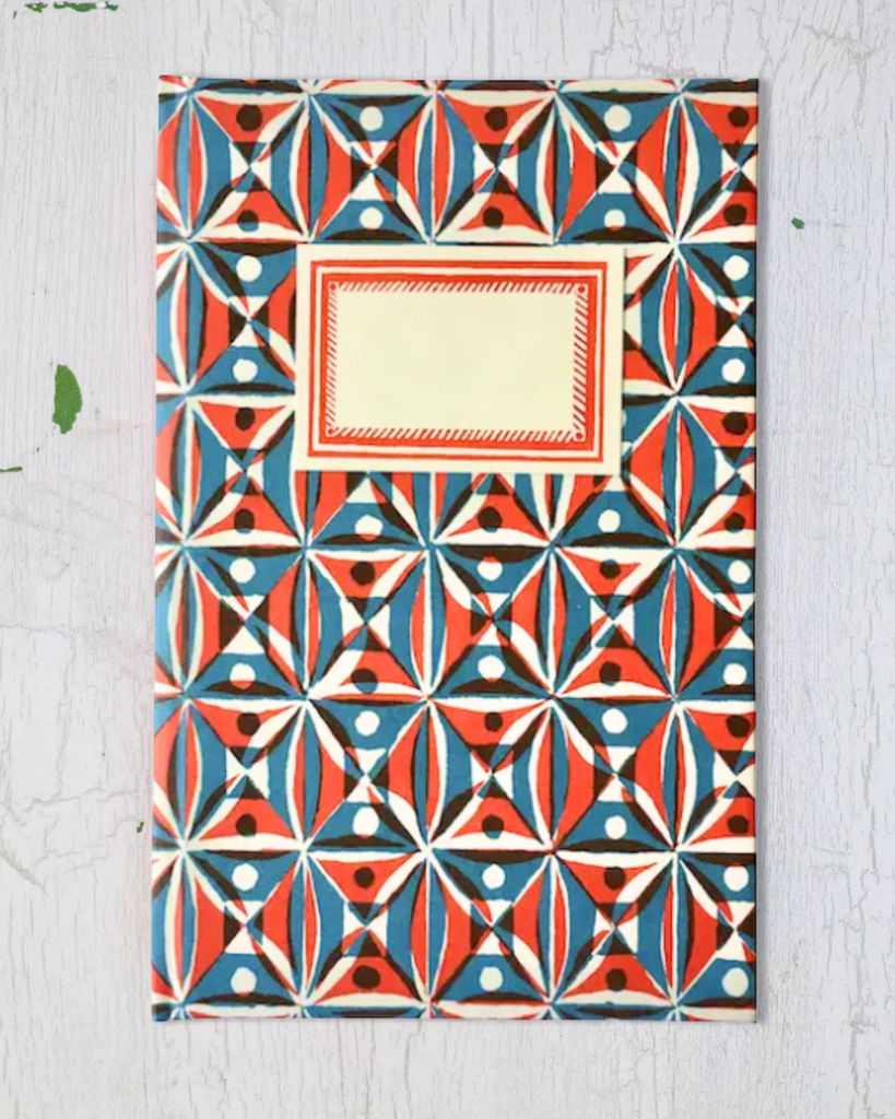 hardcover notebook - kaleidoscope red & blue