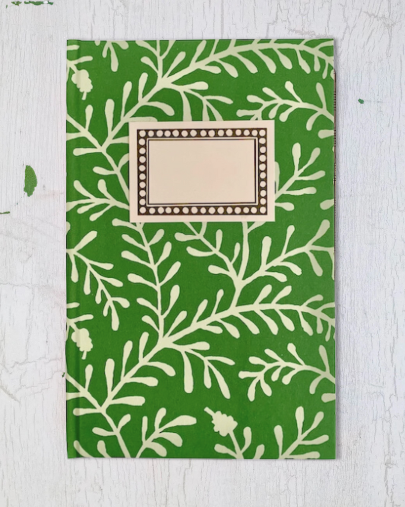 hardcover notebook - sprig pea green