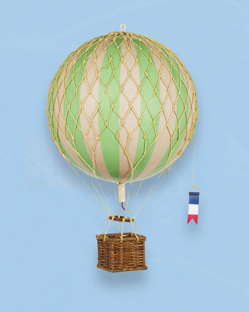 decorative air balloon  - medium - green mini stripe