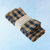 placemat and napkin set - navy check