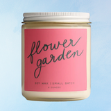 bougie - lumignon: jardin fleuri