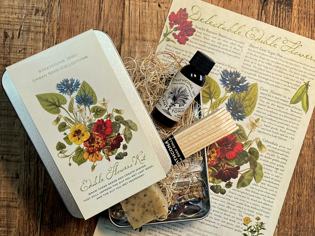 kit de jardinage - fleurs comestibles