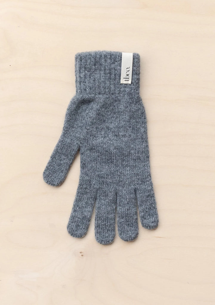 cashmere gloves - charcoal melange