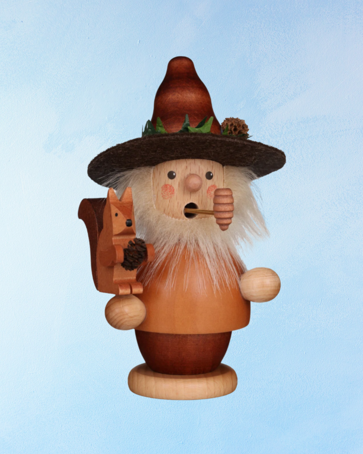 incense burner - forest man with his squirrel