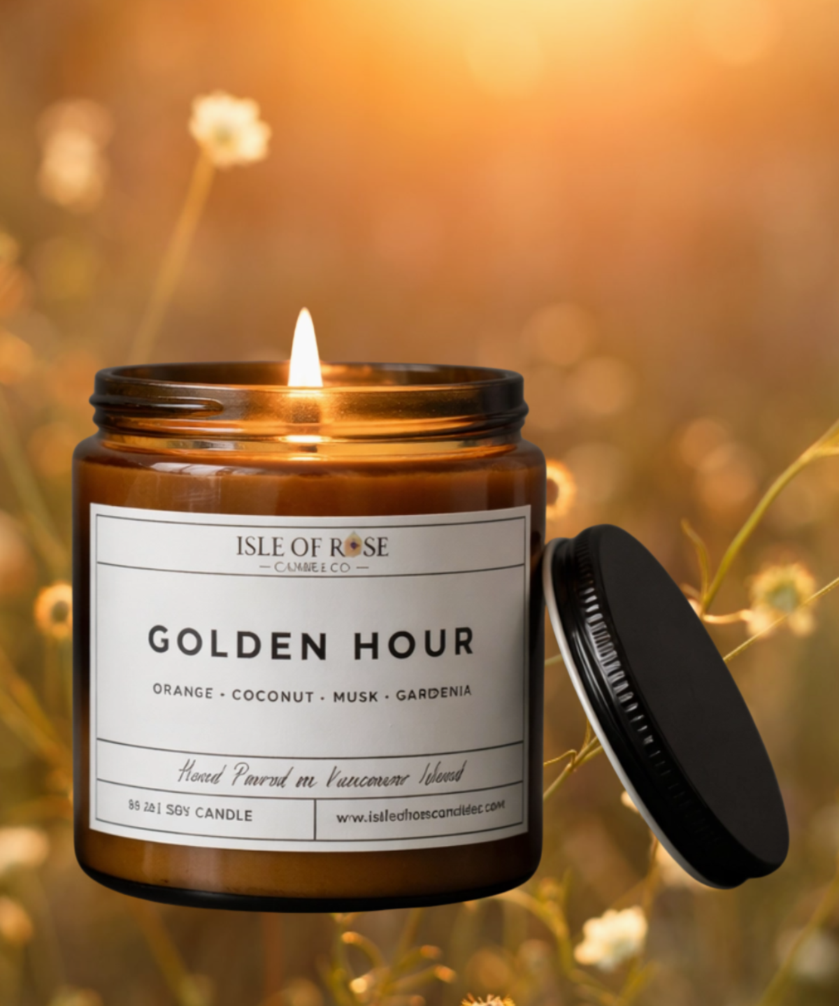 candle -  golden hour