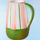 ceramic - green painted pitcher