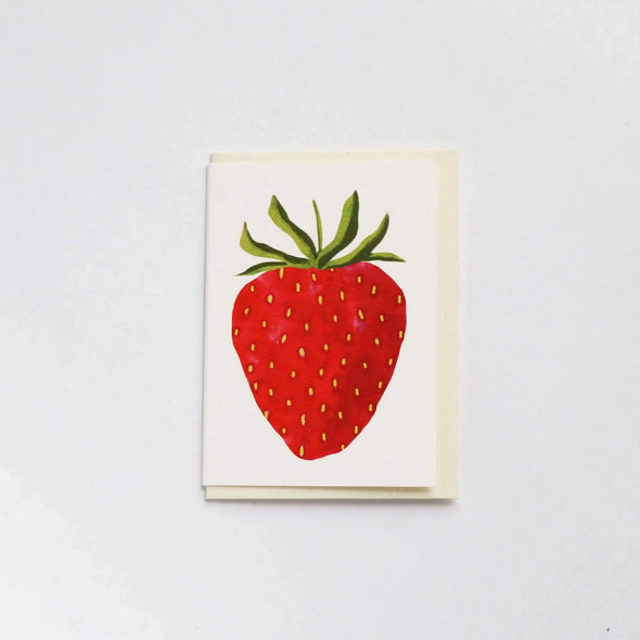 greeting card - little strawberry