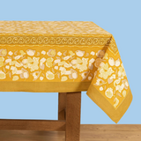 tablecloth - forest harvest: grey and mustard