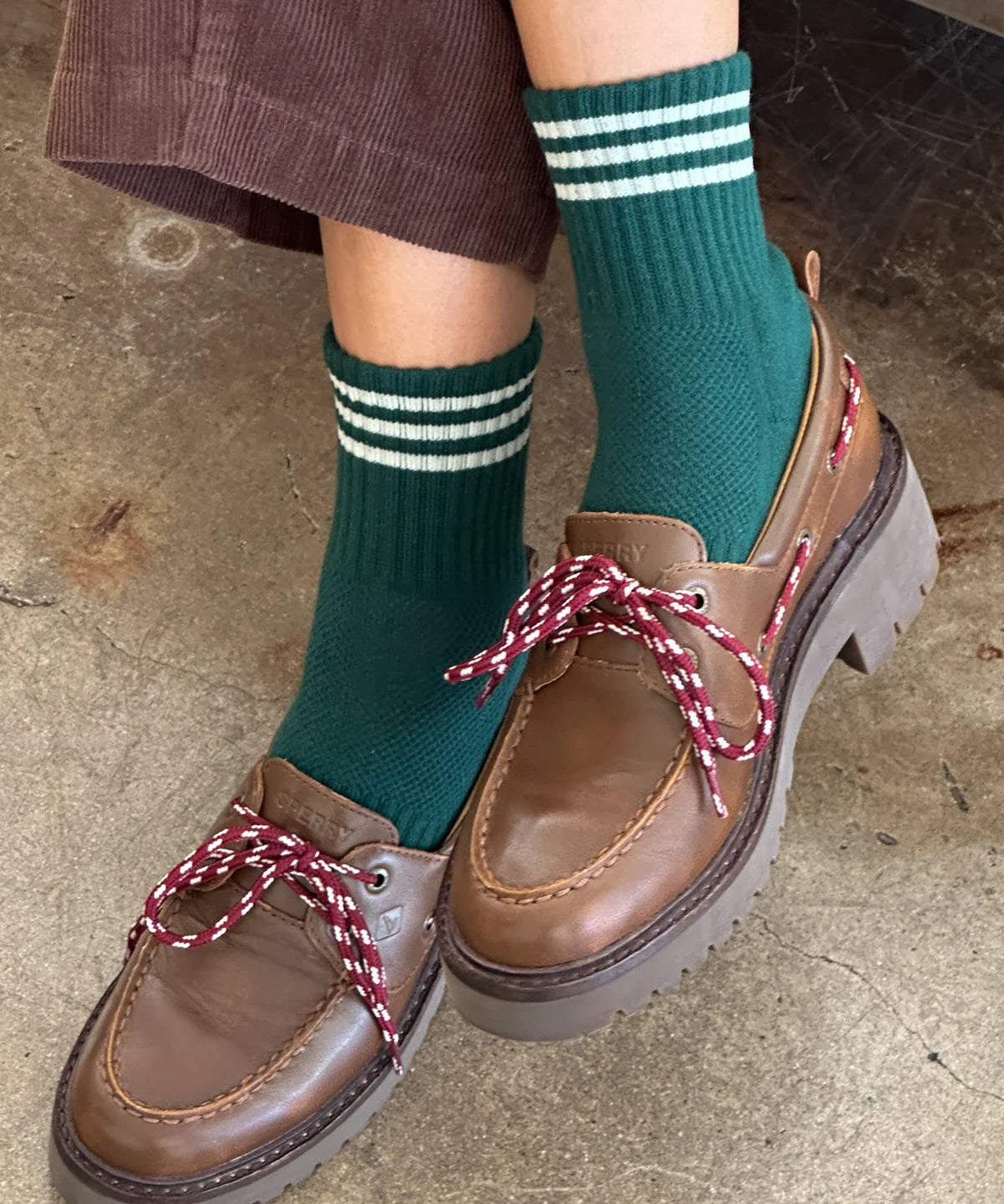 socks - girlfriend - hunter green